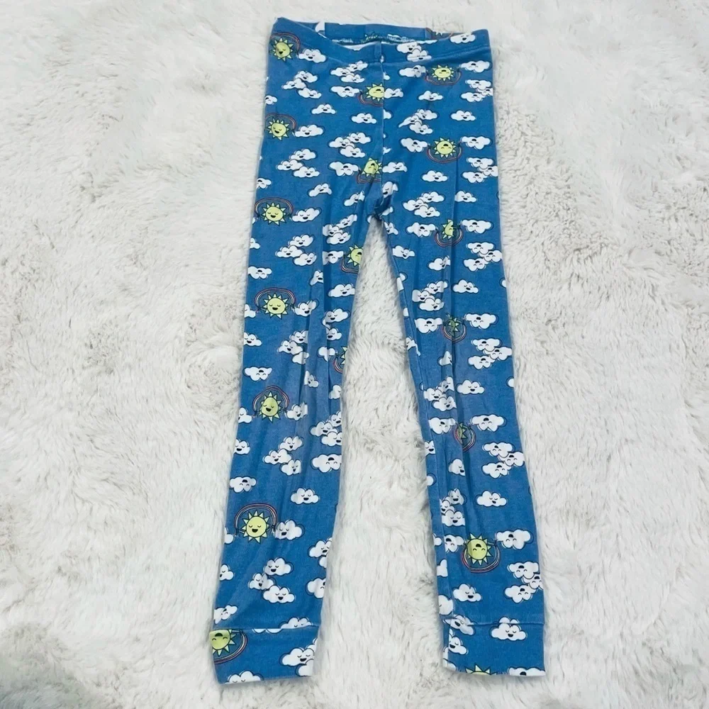 Baby Gap Blue Sun Clouds Rainbow Print 2 Piece Pajama PJ Set Unisex Toddler 5T